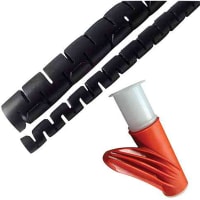 Essentra Components Cable Wrap, Slit Harness Wrap, Black, Inside Dia 32mm, UL94V-0, 1 EA=15 Meter