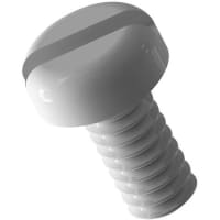 Essentra Components Screw, nylon, slotted pan head, 4-40 thread, 1 inch length