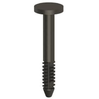 Essentra Components Fir Tree Rivet, Black, .56 in Stem Length, .435 in Head Dia., .188 in Hole Dia., 