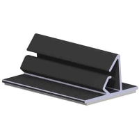 Essentra Components Horizontal Card Guide - Adhesive Mount, Slide In, One Sided, 4 Ft Long, 1 EA = 1