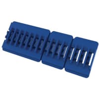 Essentra Components Fiber Clip - 16 Slot - 2mm, Blue, Adhesive