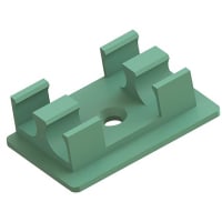 Essentra Components Fiber Clip's, 2 Slots, Green, Screw, Clip in, 5.5 mm