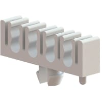 Essentra Components Fiber Clips - 4 Slot, 8 Cables, 3mm, Snap In, Natural, UL94 V-0 Nylon 6/6