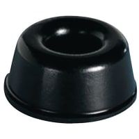 Essentra Components Round Self Adhesive Bumper & Rubber Foot: Black, .88 in (22.4 mm) Base Diameter, 