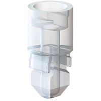 Essentra Components Screw Grommet - Clear, Square Hole, .500 in Spacer