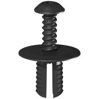 Essentra Components Black Screw-In Rivet for a 8.0 mm (0.315 in) Hole Diameter