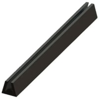 Essentra Components Strip, Grommet, Polyethylene, L, 100 ft., W: 0.109", Slot Size 0.06", H: 0.172", Black