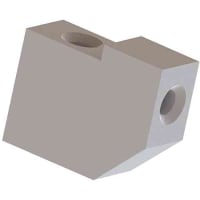 Essentra Components CB Mount Block, Screw Mnt, Nat