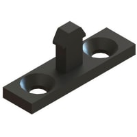 Essentra Components Panel Striker: Acetal, .980 in (24.9 mm)L x .400 in (10.2 mm)H x 25.0 mm (0.984