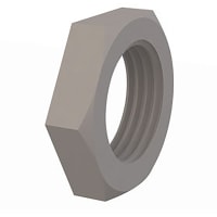 Essentra Components Standard Hex Nut, Hexagonal, 3/8-32 Thread- .125 Height, Natural, Nylon 6/6