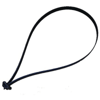 Essentra Components Cable Tie; Strap W/ Buckle; Black; Length .50 in; Heavy Duty; 350 LB