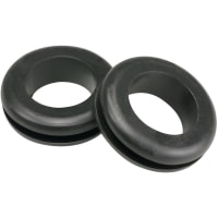 Essentra Components Hole Grommet, Black, 1M/Bag, Flex Vinyl RMS-262, 7/16in OD, 3/16in ID, 0.31in