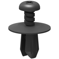 Essentra Components Black Screw-In Rivet for a 6.0 mm (0.236 in) Hole Diameter