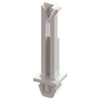 Essentra Components Card Guide, Vertical Mount, Natural, Nylon, Holds .062 in PCB, 31.8 mm Height