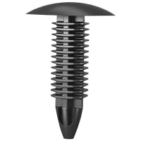 Essentra Components Fastener, Barbed Push, Blk Glass Filled Nylon 6/6, 0.97" L