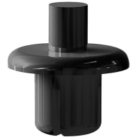 Essentra Components Rivet, Polyethylene, Black, 9.4, 1.5, 6 mm, 2.5 to 4.1 mm, PPR Series