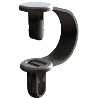 Essentra Components Cable Clamp; Hanger; Black; 3/8 in Max Bundle Dia.