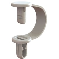 Essentra Components Cable Clamp; Hanger; Natural; 3/8 in Max Bundle Dia.