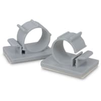 Essentra Components Cable Clamp; Locking; Adhesive Mount; Grey; .315 Max Bundle Dia.