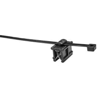 Essentra Components Cable Tie Holder; Edge Mount; Nylon; Black; Length .591 in; 4.8mm Max Tie Width