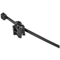 Essentra Components Cable Tie Holder; Edge Mount; Nylon; Black; Length .591 in; 4.8mm Max Tie Width