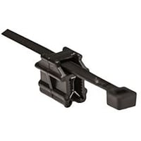 Essentra Components Cable Tie Holder; Edge Mount; Nylon; Black; Length .591 in; 4.8mm Max Tie Width