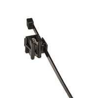 Essentra Components Cable Tie Holder; Edge Mount; Nylon; Black; Length .787 in; 4.8mm Max Tie Width