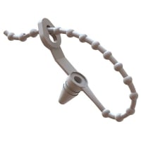 Essentra Components Cable Tie; Beaded; Push Mount; Natural; Length 5 in