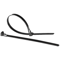 Essentra Components Cable Tie; Releasable; Thumb Press; Nylon; Natural; Length 11.8 in; 50LB