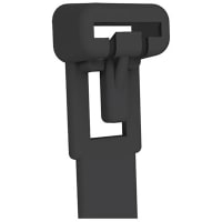 Essentra Components Cable Tie; Release; UV Black; 8 in; 30LB