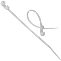 Essentra Components Cable Tie; Screw Mount; Screw Size #4; Nylon; Natural; Length 4.0 in; 18LB