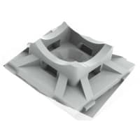 Essentra Components Holder, Cable Tie, Adhesive Mount, Flame Retardant, Ntrl Nylon 6/6, 3/4" L, 3/4" W