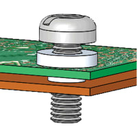 Essentra Components Bushing, Insulating Screw; 0.125 in. Height; 0.205 O.D, 0.173 I.D.; Natural