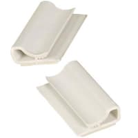 Essentra Components Cable Clamp, Adhesive Mount, White Noryl, 1" L, 0.563" W, 0.18" H