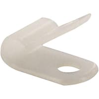 Essentra Components Cable Clamp, Screw Mount, Natural Nylon 6/6, 1/2" W, 3/16" ID