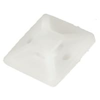 Essentra Components Cable Tie Mount; Adhesive&Screw-In; Size .75in x .748in; Nylon 6/6; Nat; Pk 100