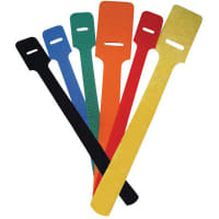 Essentra Components Cable Tie; Hook&Loop Strap; Length 15in; Wide .75in; LDPE/Nylon; Grey; Pack 10