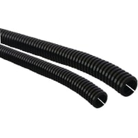 Essentra Components Cable Conduit, Plastic, Black;Grey Stripe, Nylon, 5/8 in, 1 Pkg = 800 Ft