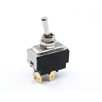 E-Switch Toggle Switch, ST2 Series, DPST, ON-OFF, Round Actuator, 20A, 125VAC, .250" QC