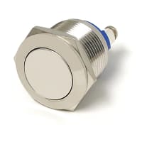 E-Switch Pushbutton Switch, SPST-NO, OFF-(ON), Non-Illuminated, 2A, 36VDC, Screw, PV1 Series