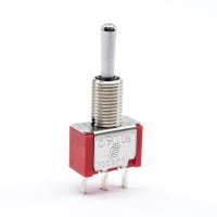 E-Switch Toggle Switch, 100 Series, SPDT, ON-OFF-ON, Sealed, 5A, 120VAC, 28VDC, PC Pin