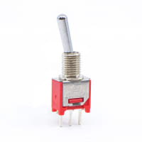 E-Switch Toggle Switch, 200 Series, SPDT, ON-NONE-ON, Sealed, 3A, 120VAC, 28VDC, PC Pin