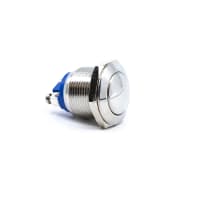 E-Switch Pushbutton Switch, SPST-NO, OFF-(ON), Domed Actuator, 2A, 36VDC, Screw, PV1 Series