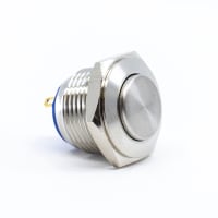 E-Switch Pushbutton Switch, SPST-NO, OFF-(ON), High Actuator, 2A, 48VDC, Sldr, PV2 Series