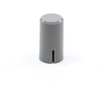 E-Switch Accessory, Pushbutton Cap, Round, 5mm D x 9mm H, Snap Fit, Gray, PBH + TL Series