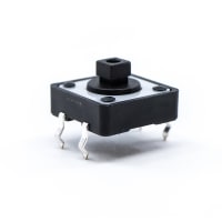 E-Switch Tactile Switch, TL1100 Series, SPST-NO, 12mm Top Actuated, 0.05A, 12VDC, PC