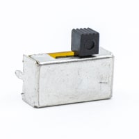 E-Switch Slide Switch, EG Series, DPDT, ON-ON, 3.5mm Actuator, 200mA DC, 30VDC, R/A, PC