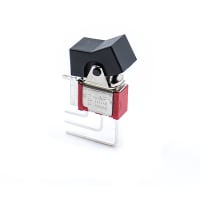 E-Switch Rocker Switch, 300 Series, SPDT, ON-NONE-ON, PC Mount, 5A, 120VAC, 28VDC, R/A PC Pin