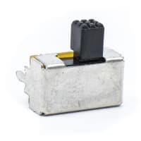 E-Switch Slide Switch, EG Series, DPDT, ON-ON, 4mm Actuator, 200mA DC, 30VDC, R/A, PC