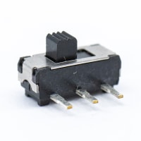 E-Switch Slide Switch, EG Series, SPDT, Non-Shorting, ON-ON, 300mA DC, 6VDC, R/A, PC